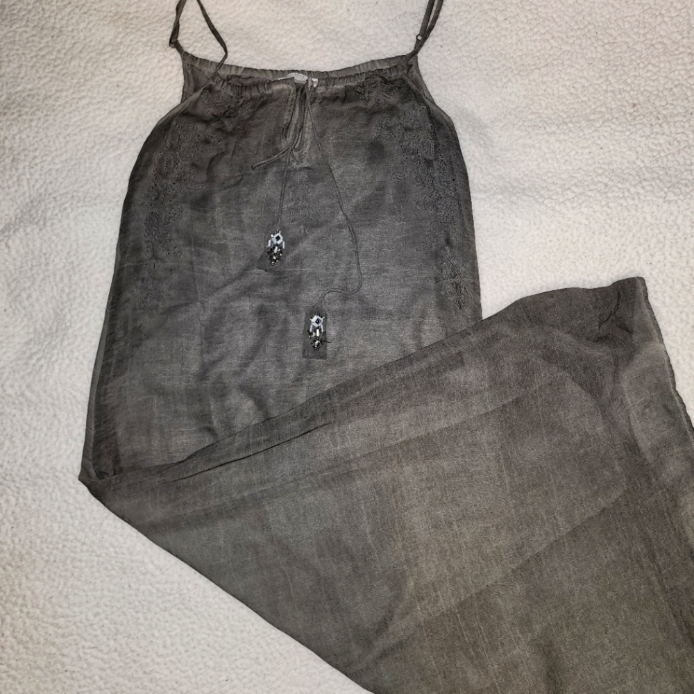 Gorgeous Boho Chic Slate Grey Colored Maxi Dress Small - Picture 6 of 16